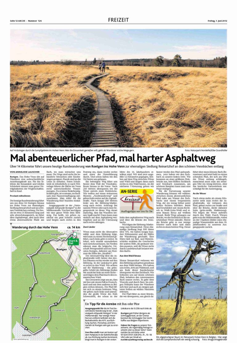 Themen-Touren aus der Zeitungsredaktion [Hohes Venn] | der-eifelyeti.de